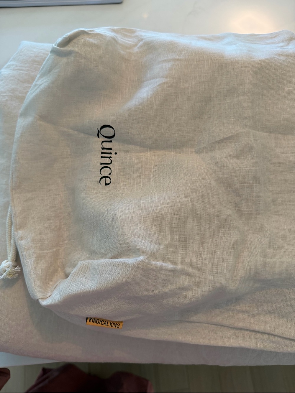 Quince European Linen Duvet Cover Set sand King/ Cal King - Picture 5 of 5